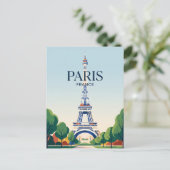 Carte Postale Tour Eiffel France (Debout devant)