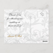 Carte Postale Tour Eiffel Merci français (Dos)