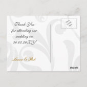 Carte Postale Tour Eiffel Merci Mariage français (Dos)