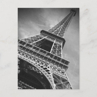 Carte Postale Tour Eiffel Noir & Blanc Du Bas - Paris