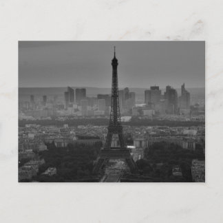 Carte Postale Tour Eiffel Noir Blanc Paris Europe Voyage