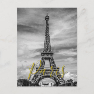 Carte Postale Tour Eiffel Noir & Blanc Paris France