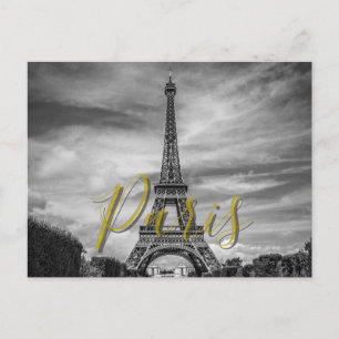 Carte Postale Tour Eiffel Noir & Blanc Paris France
