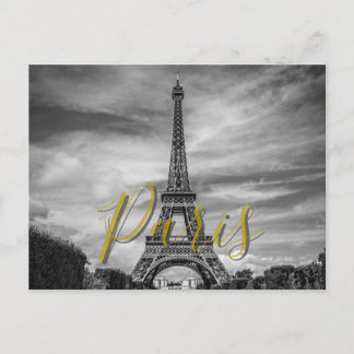 Carte Postale Tour Eiffel Noir & Blanc Paris France