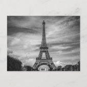 Carte Postale Tour Eiffel Noir & Blanc Paris France (Devant)
