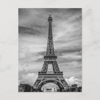 Carte Postale Tour Eiffel Noir & Blanc Ville de Paris