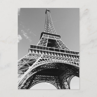 Carte Postale Tour Eiffel noir et blanc Paris France