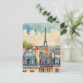 Carte Postale Tour Eiffel Paris (Debout devant)