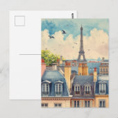 Carte Postale Tour Eiffel Paris (Devant / Derrière)