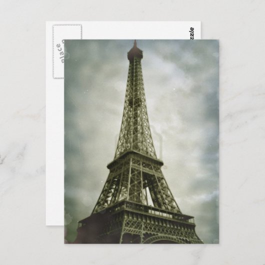 Carte postale Tour Eiffel Paris (Devant / Derrière)