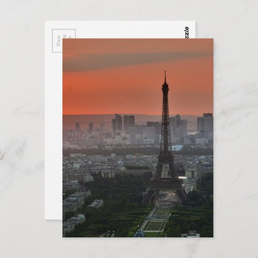 Carte Postale Tour Eiffel Paris (Devant / Derrière)