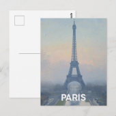 Carte Postale Tour Eiffel Paris (Devant / Derrière)