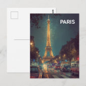 Carte Postale Tour Eiffel Paris (Devant / Derrière)