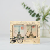 Carte Postale Tour Eiffel Paris (Debout devant)