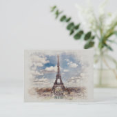 Carte Postale Tour Eiffel Paris (Debout devant)