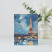 Carte Postale Tour Eiffel Paris (Debout devant)