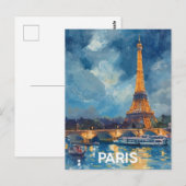 Carte Postale Tour Eiffel Paris (Devant / Derrière)