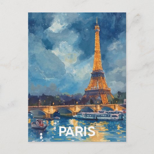 Carte Postale Tour Eiffel Paris (Devant)