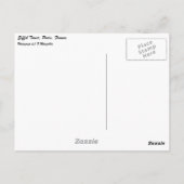 Carte Postale Tour Eiffel, Paris (Dos)