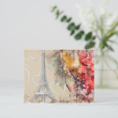 Carte Postale Tour Eiffel Paris (Debout devant)