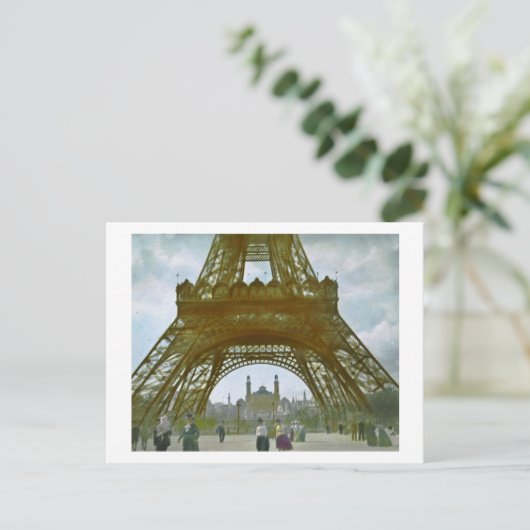 Carte Postale Tour Eiffel Paris 1900 Exposition Universelle (Debout devant)