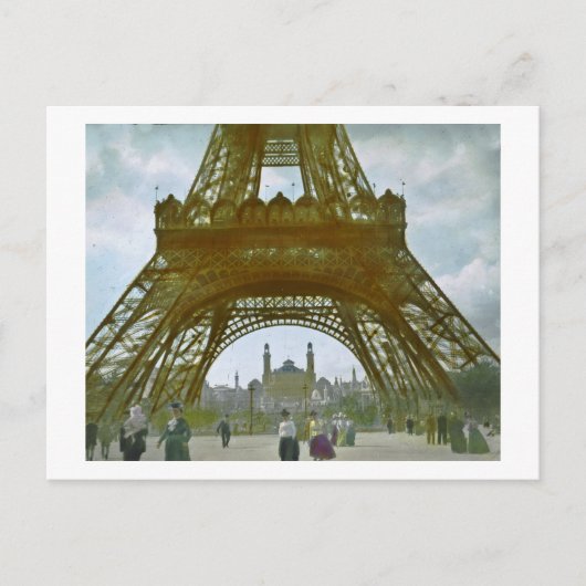 Carte Postale Tour Eiffel Paris 1900 Exposition Universelle (Devant)