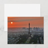 Carte Postale Tour Eiffel, Paris by Sunset (Devant / Derrière)