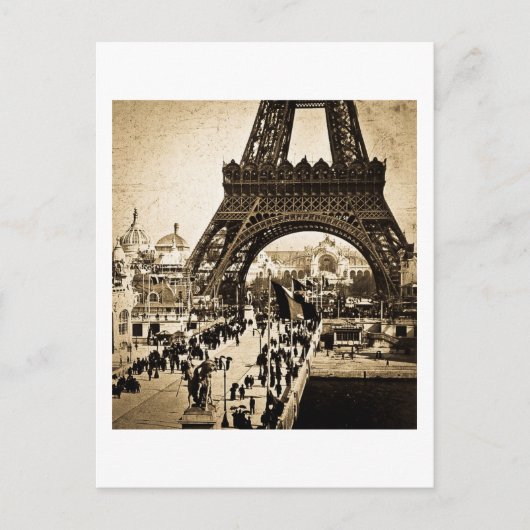 Carte Postale Tour Eiffel Paris Exposition Universelle (Devant)