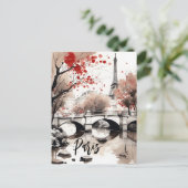 Carte Postale Tour Eiffel Paris France (Debout devant)