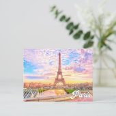 Carte Postale Tour Eiffel | Paris France (Debout devant)