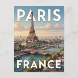 Carte Postale Tour Eiffel Paris France Monument Iconique Scène