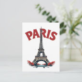 Carte Postale Tour Eiffel, Paris, retro (Debout devant)