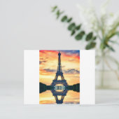 Carte Postale Tour Eiffel Paris Soirée européenne (Debout devant)