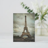 Carte Postale Tour Eiffel Paris vintage (Debout devant)