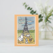 Carte Postale Tour Eiffel, Parodie Art Original (Debout devant)