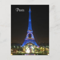 Tour Eiffel pittoresque de nuit