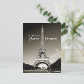 Carte Postale tour eiffel rétro (Debout devant)