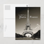 Carte Postale tour eiffel rétro (Devant / Derrière)
