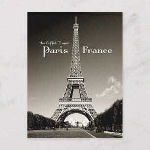 Carte Postale tour eiffel rétro