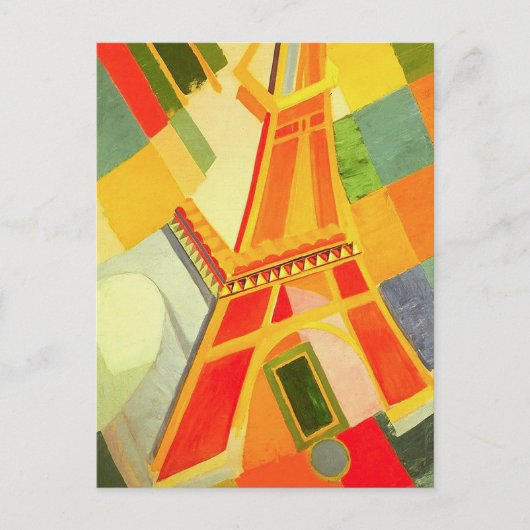 Carte postale Tour Eiffel Robert Delaunay (Devant)