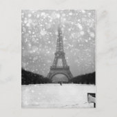 Carte Postale Tour Eiffel sous la neige 1964 - Robert Doisneau (Devant)