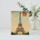 Carte postale Tour Eiffel vintage (Debout devant)