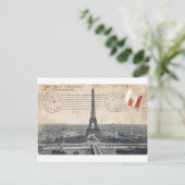 Carte Postale Tour Eiffel vintage (Debout devant)