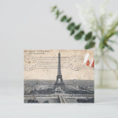 Carte postale Tour Eiffel vintage (Debout devant)
