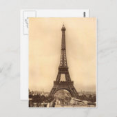 Carte Postale Tour Eiffel vintage (Devant / Derrière)
