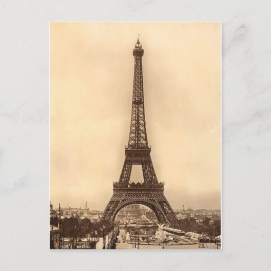 Carte Postale Tour Eiffel vintage (Devant)