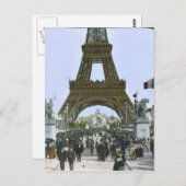Carte Postale Tour Eiffel vintage (Devant / Derrière)