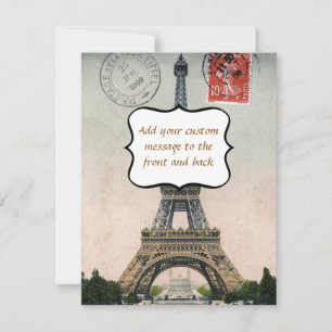 Carte postale Tour Eiffel vintage