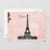 Carte Postale Tour Eiffel vintage (Devant / Derrière)