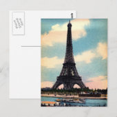 Carte Postale Tour Eiffel vintage (Devant / Derrière)